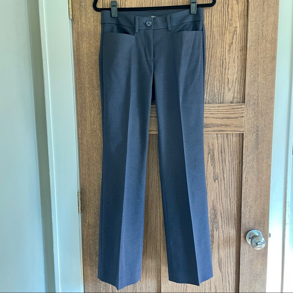 LOFT Navy Plaid Trouser